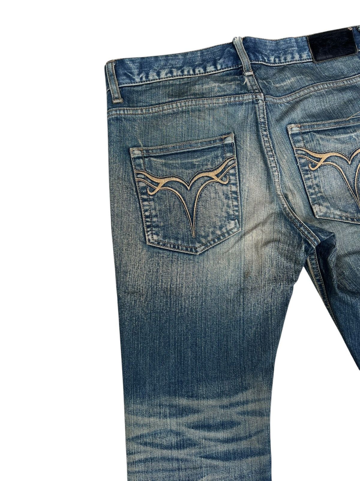 JACKROSE Dirty Mud Trashed Jackrose Rips Denim Claw Mark Flare Jeans Size US 30 / EU 46 - 15 Thumbnail