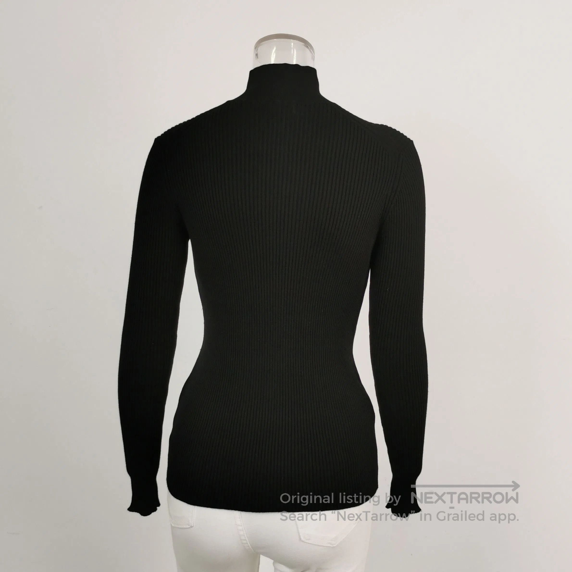 Prada Prada Black Cotton High Neck Knit Sweater . Size S / US 4 / IT 40 - 2 Thumbnail