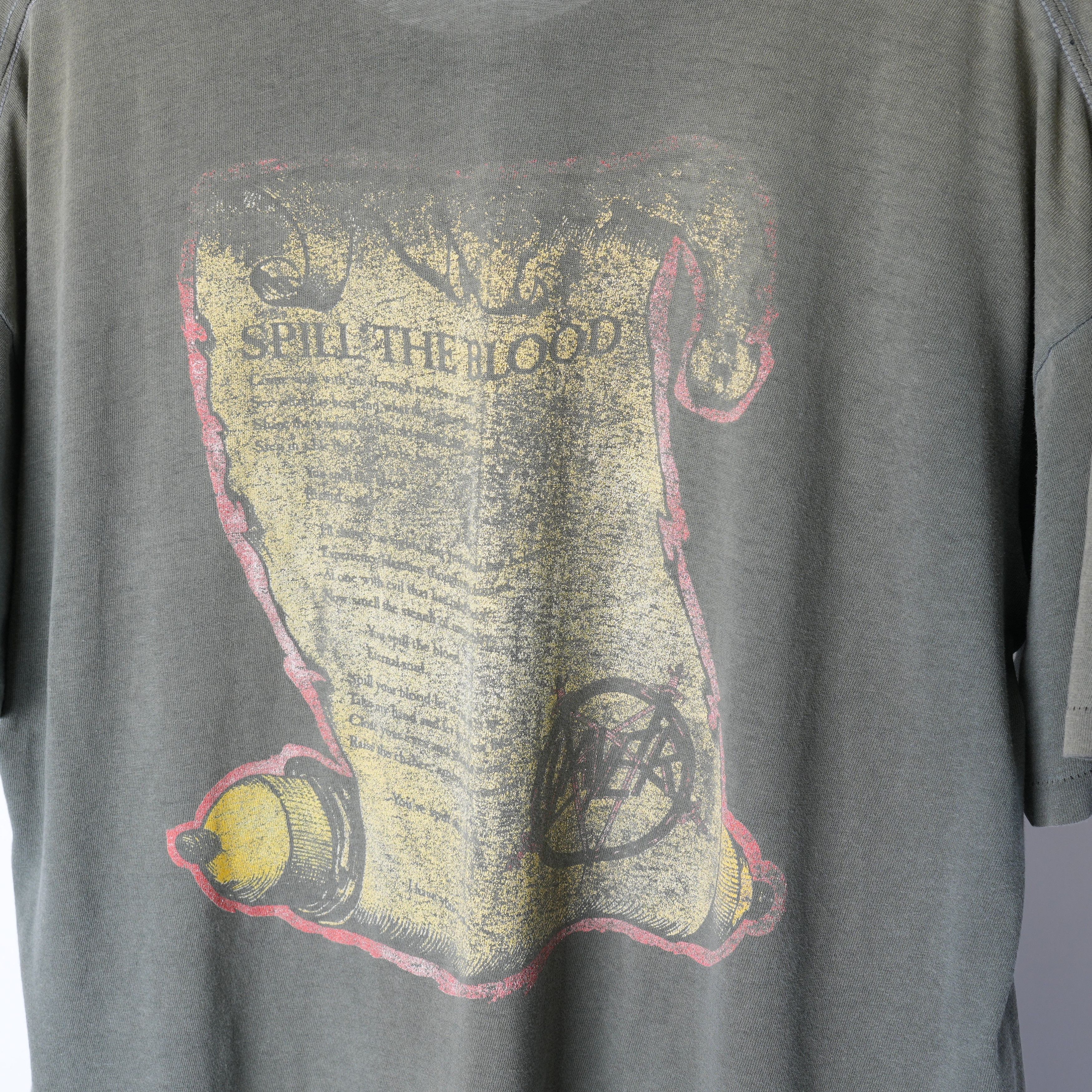 Vintage VINTAGE SLAYER SPILL THE BLOOD SCROLL TEE Size US L / EU 52-54 / 3 - 4 Thumbnail