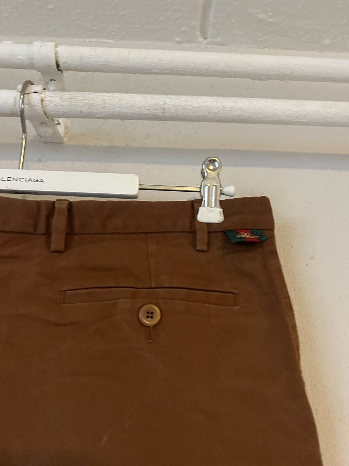Gucci Gucci Brown Trousers with Embroidered Bee Detail - Size 46 Size US 30 / EU 46 - 8 Thumbnail