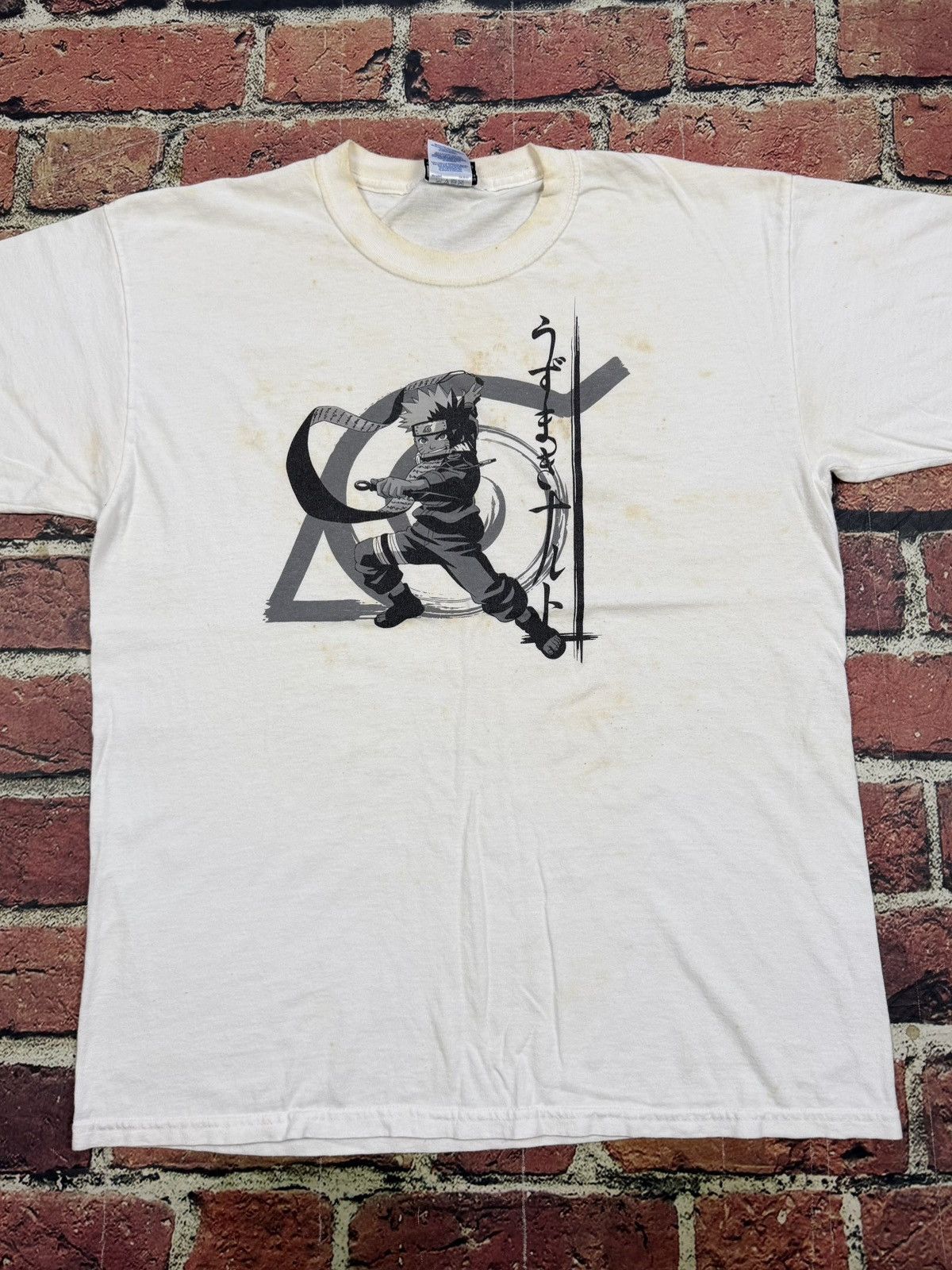 Anime Japanese Anime Vintage NARUTO Uzumaki Tee 2002 Y2K Stains Size US M / EU 48-50 / 2 - 2 Thumbnail