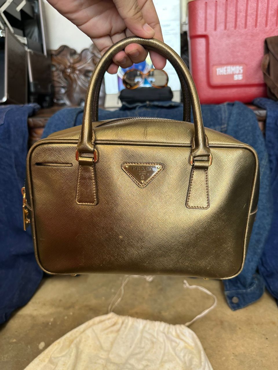 Prada Prada Bauletto Handbag Size ONE SIZE - 3 Thumbnail