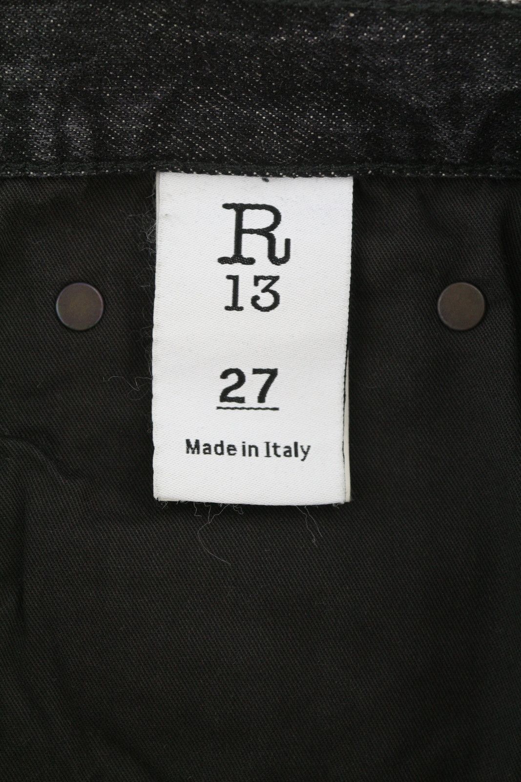 R13 ANKLED D'ARCY 27 Everit Black Faded Cropped Jeans 86222 Size 27" / US 4 / IT 40 - 8 Thumbnail