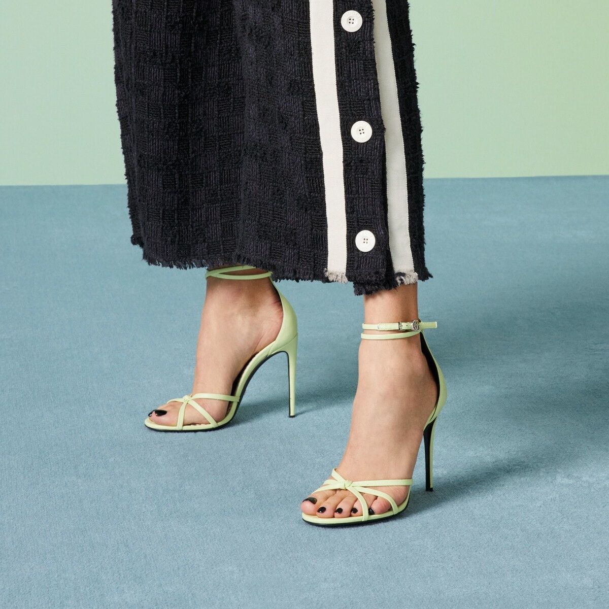 Gucci o1s1wg110125 Strappy Sandals in Green Size US 9.5 / IT 39.5 - 6 Thumbnail