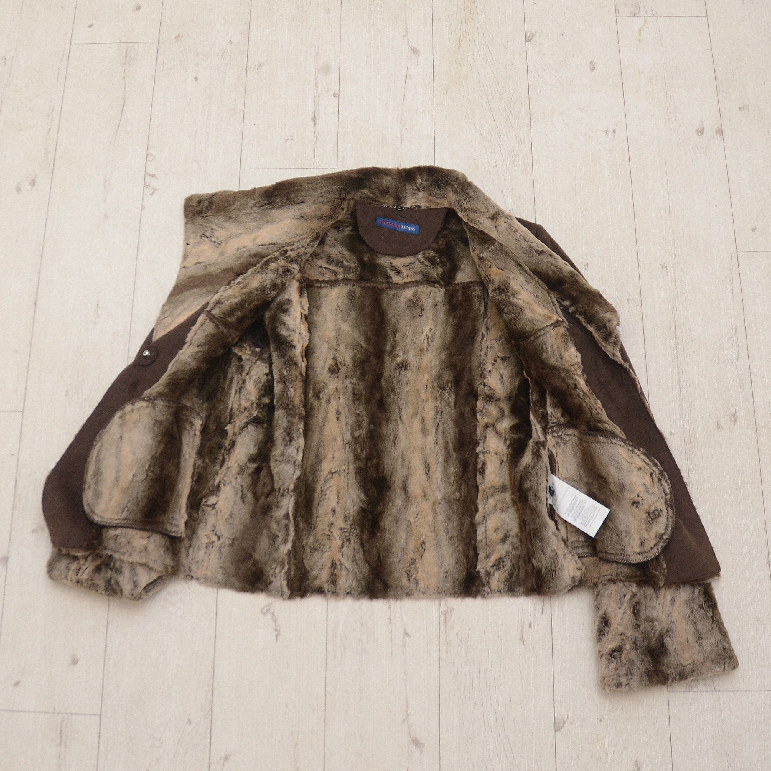 Trussardi Trussardi Jeans Y2K Faux Fur Suede Jacket Coat Winter Chic Size M / US 6-8 / IT 42-44 - 10 Thumbnail