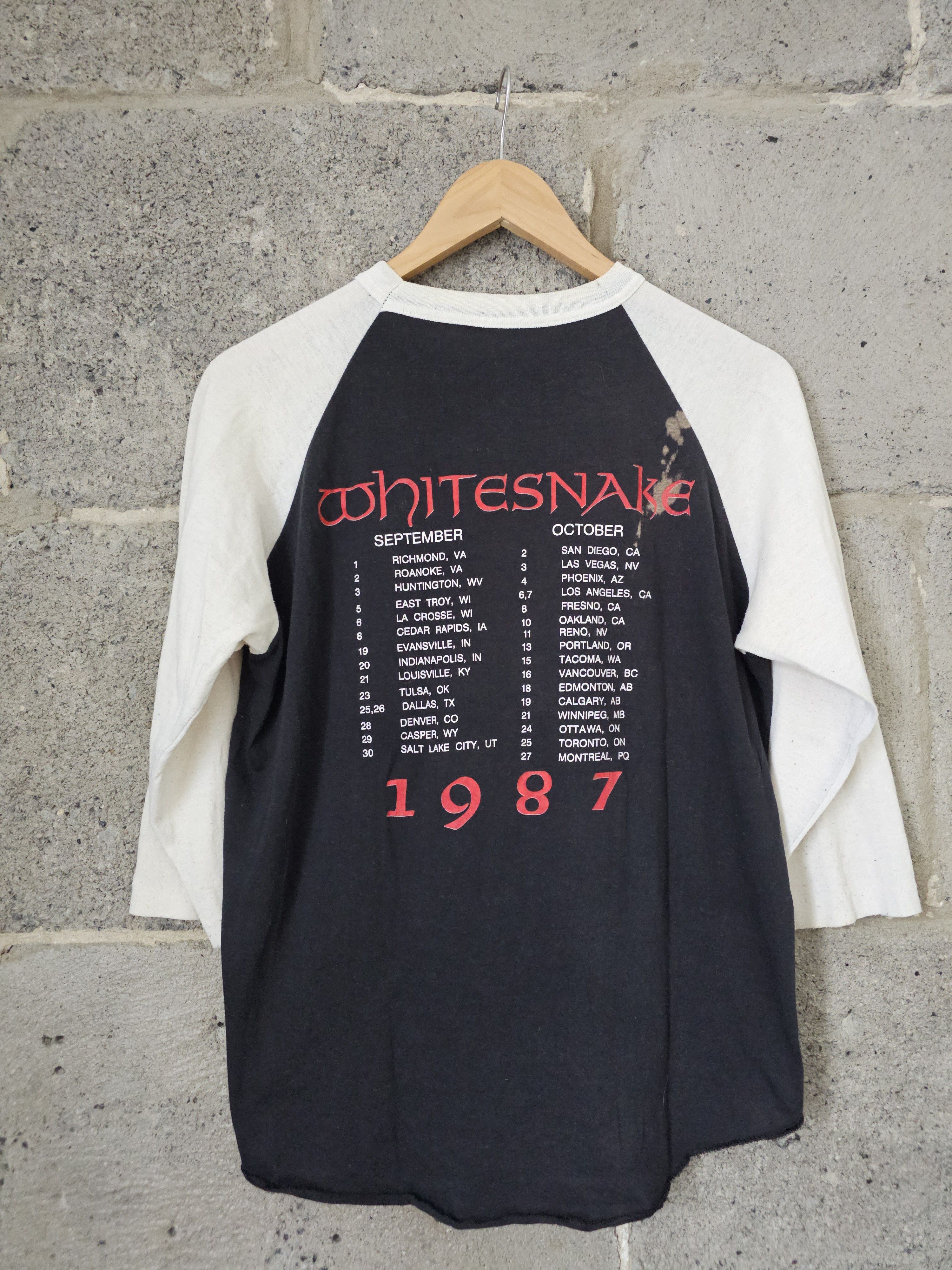 Band Tees × Vintage Vintage WHITESNAKE 1987 3/4 sleeve t-shirt Size US XL / EU 56 / 4 - 2 Thumbnail