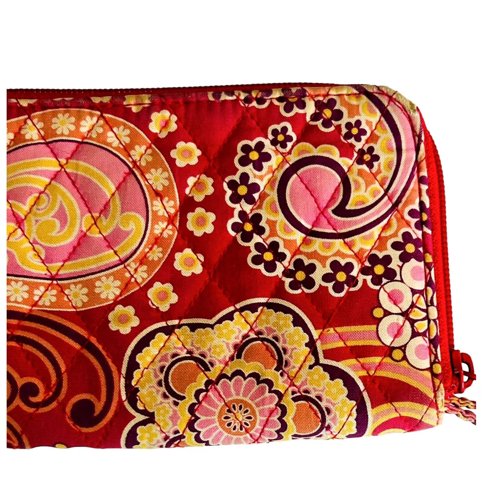 Vera Bradley Vera Bradley Raspberry Fizz Full Zip Wallet Wristlet Women's Pink Credit Cards Size ONE SIZE - 3 Thumbnail