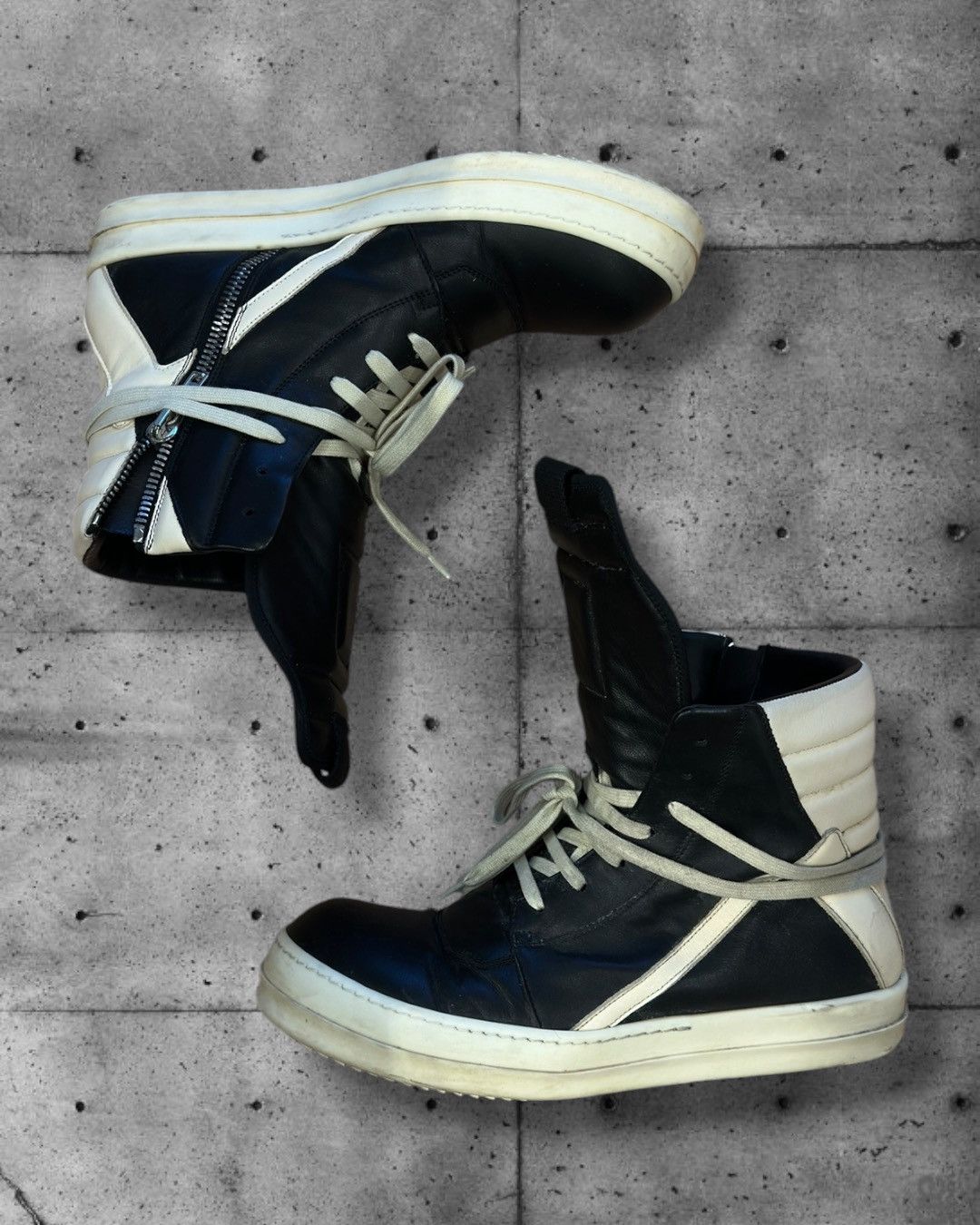 Rick Owens Rick Owens FW 2013 Black Milk Sole Geobaskets Size 41
