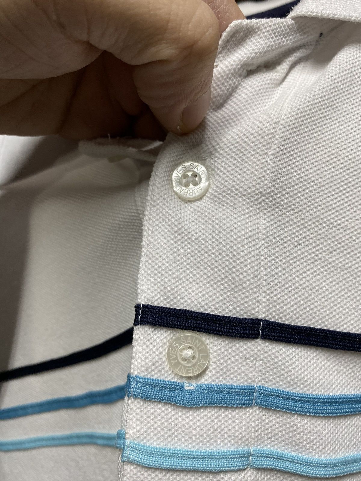 Yves Saint Laurent Yves Saint Laurent Polo White Ysl T-Shirt Size Large Size US L / EU 52-54 / 3 - 4 Thumbnail