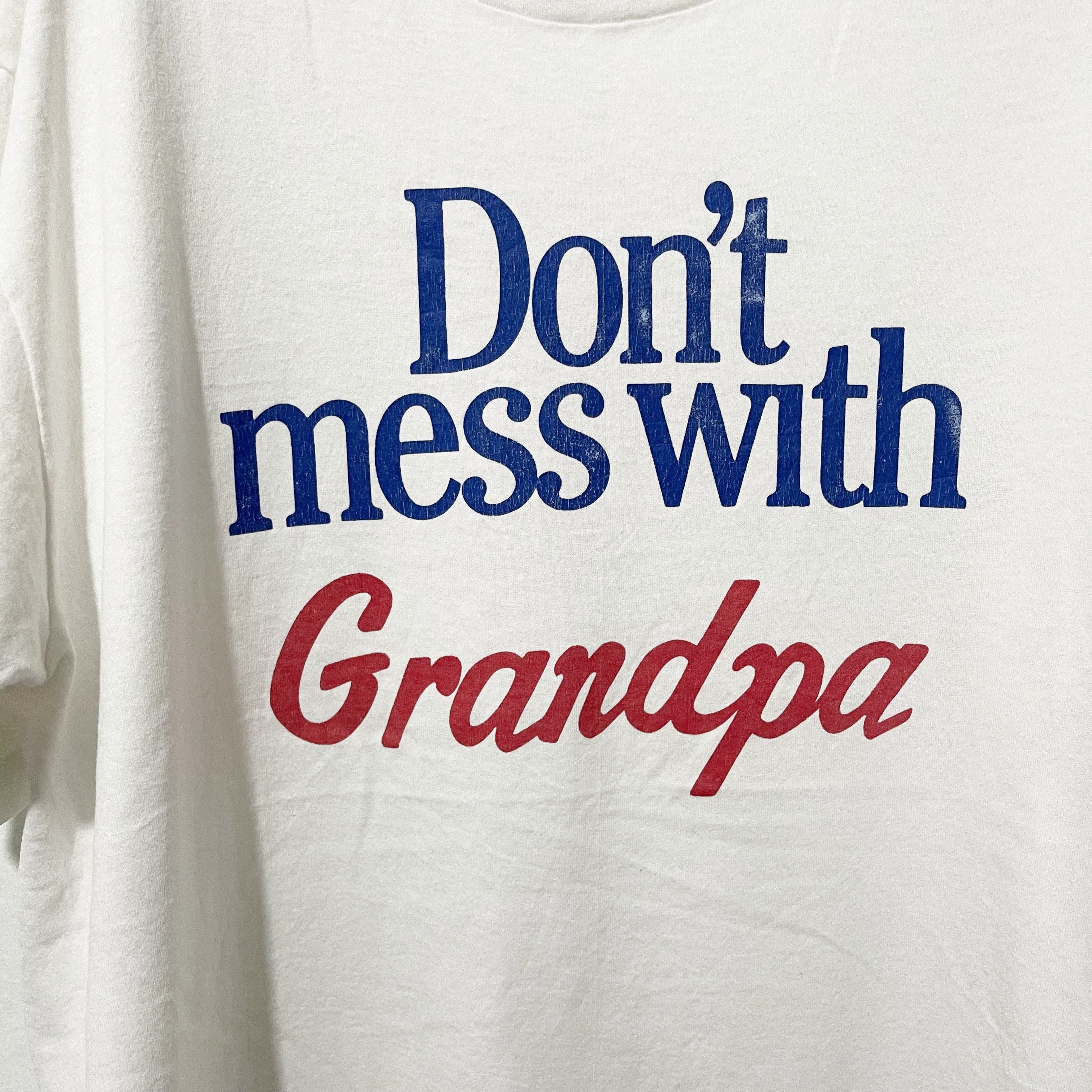 Vintage Vintage 90s Don’t Mess With Grandpa T-Shirt Size US L / EU 52-54 / 3 - 2 Thumbnail