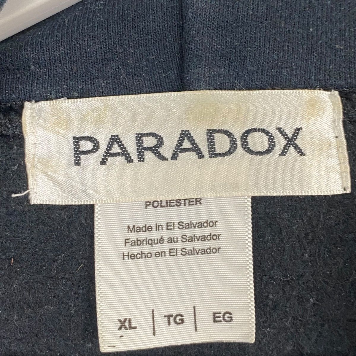 Designer × Vintage Vintage Paradox Hoodie Sweater Navy Blue Jumper Size XL Size US M / EU 48-50 / 2 - 7 Thumbnail