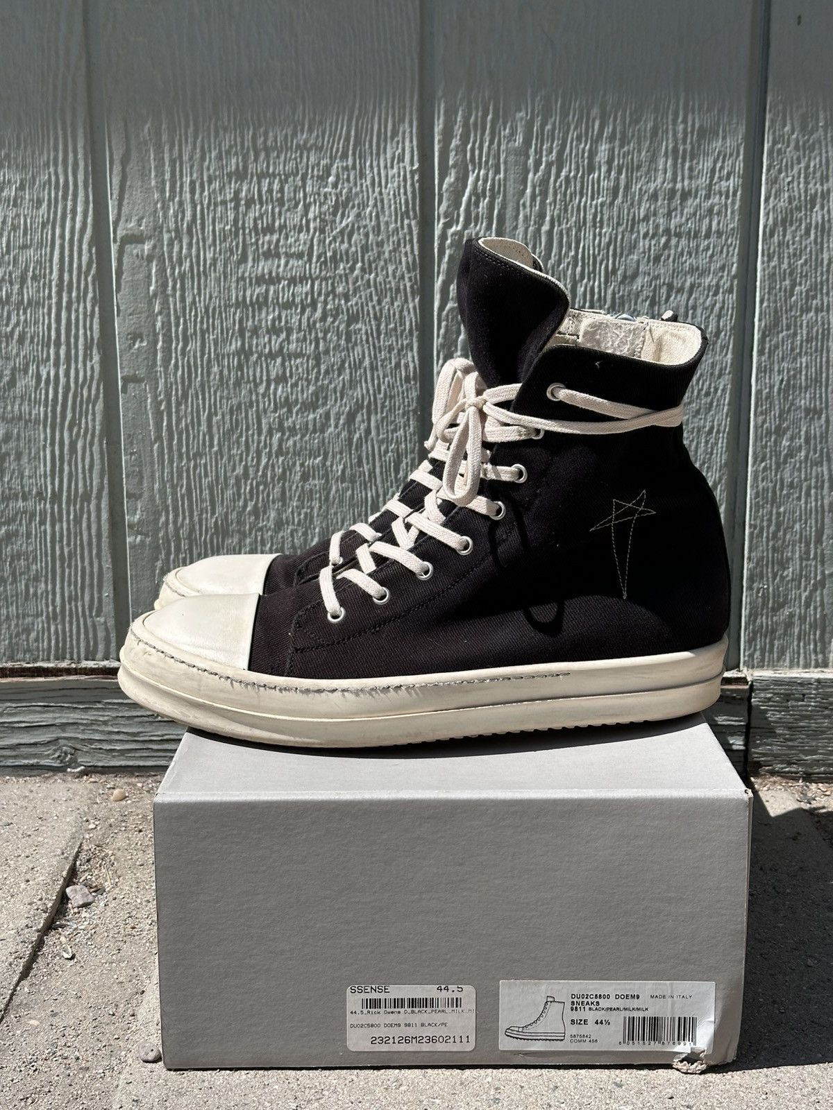 Rick Owens Drkshdw Rick Owens DRKSHDW Black Sneaks Sneakers Size US 11.5 / EU 44-45 - 3 Thumbnail