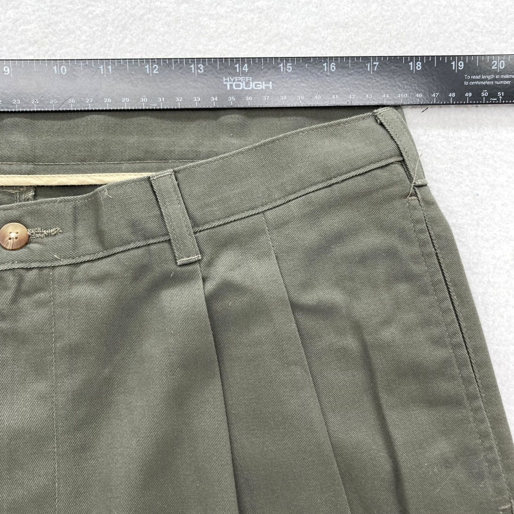 Vintage Berkley & Jensen Khaki Pants Mens 36x29 Green Wrinkle Free Pleated Tapered NWT Pants Size US 36 / EU 52 - 5 Thumbnail