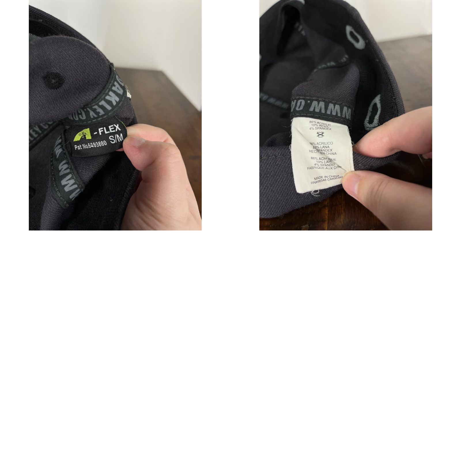 Oakley Oakley Hat Cap Fitted Adult Medium Black A-Flex Wool Acrylic Blend Stretch hat Size ONE SIZE - 9 Thumbnail