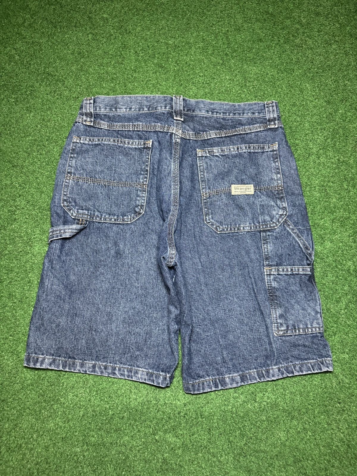Wrangler Y2K Baggy Carpenter Jorts Denim Skater Grunge Shorts Size US 33 - 1 Thumbnail
