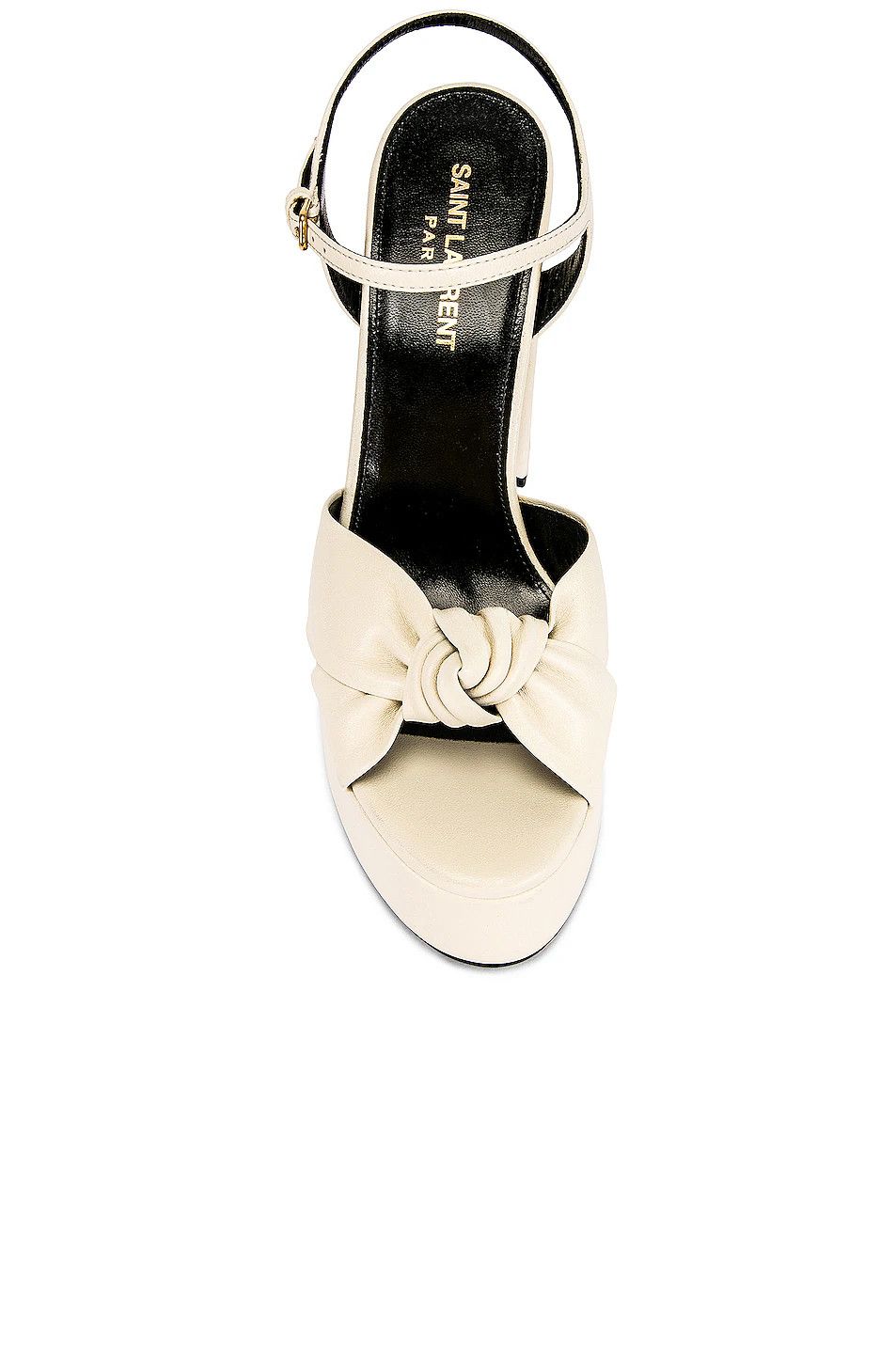 Saint Laurent Paris o1bcso1str0326 Bianca Platform Sandals in White Size US 9 / IT 39 - 4 Thumbnail