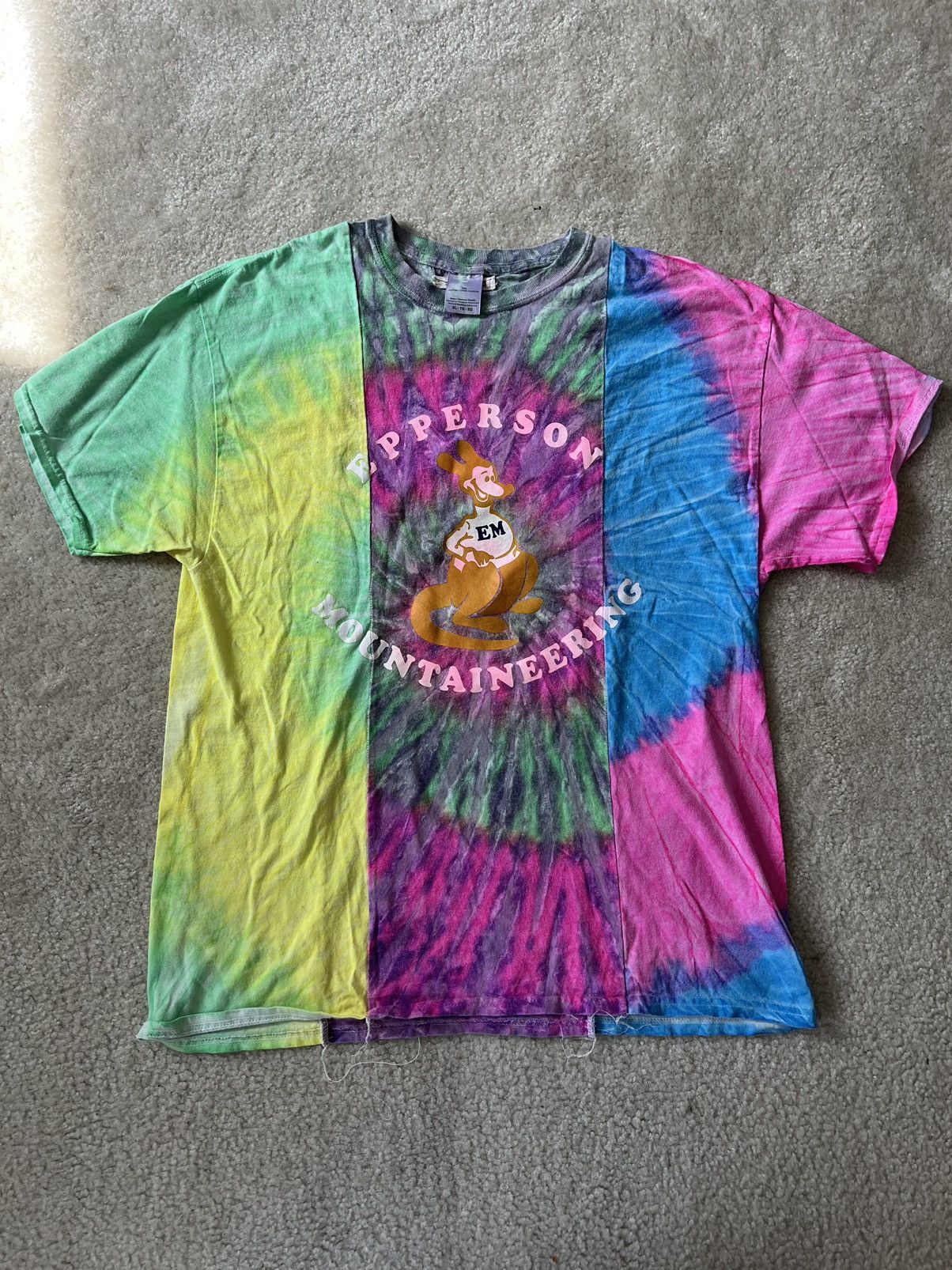 Epperson Mountaineering neon cut sew tie dye T shirt