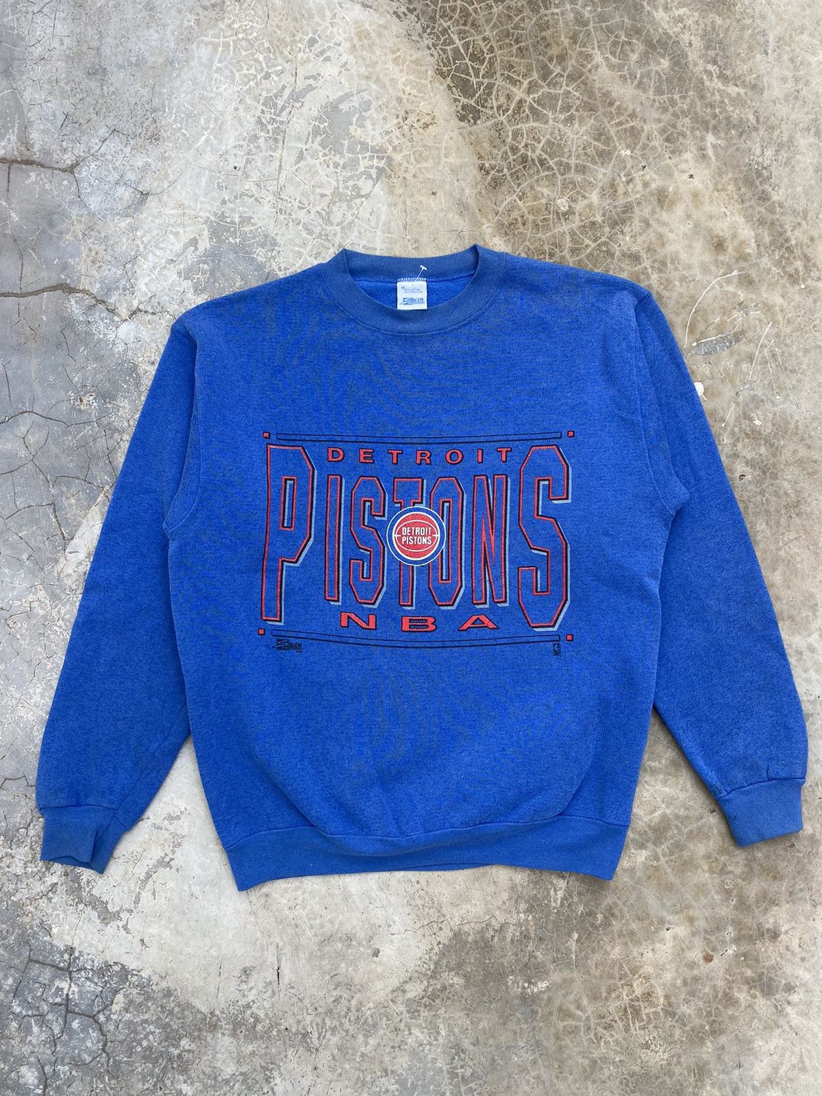 NBA × Salem Sportswear × Vintage Vintage 1995 Detroit Pistons Sweatshirt Size US M / EU 48-50 / 2 - 1 Thumbnail