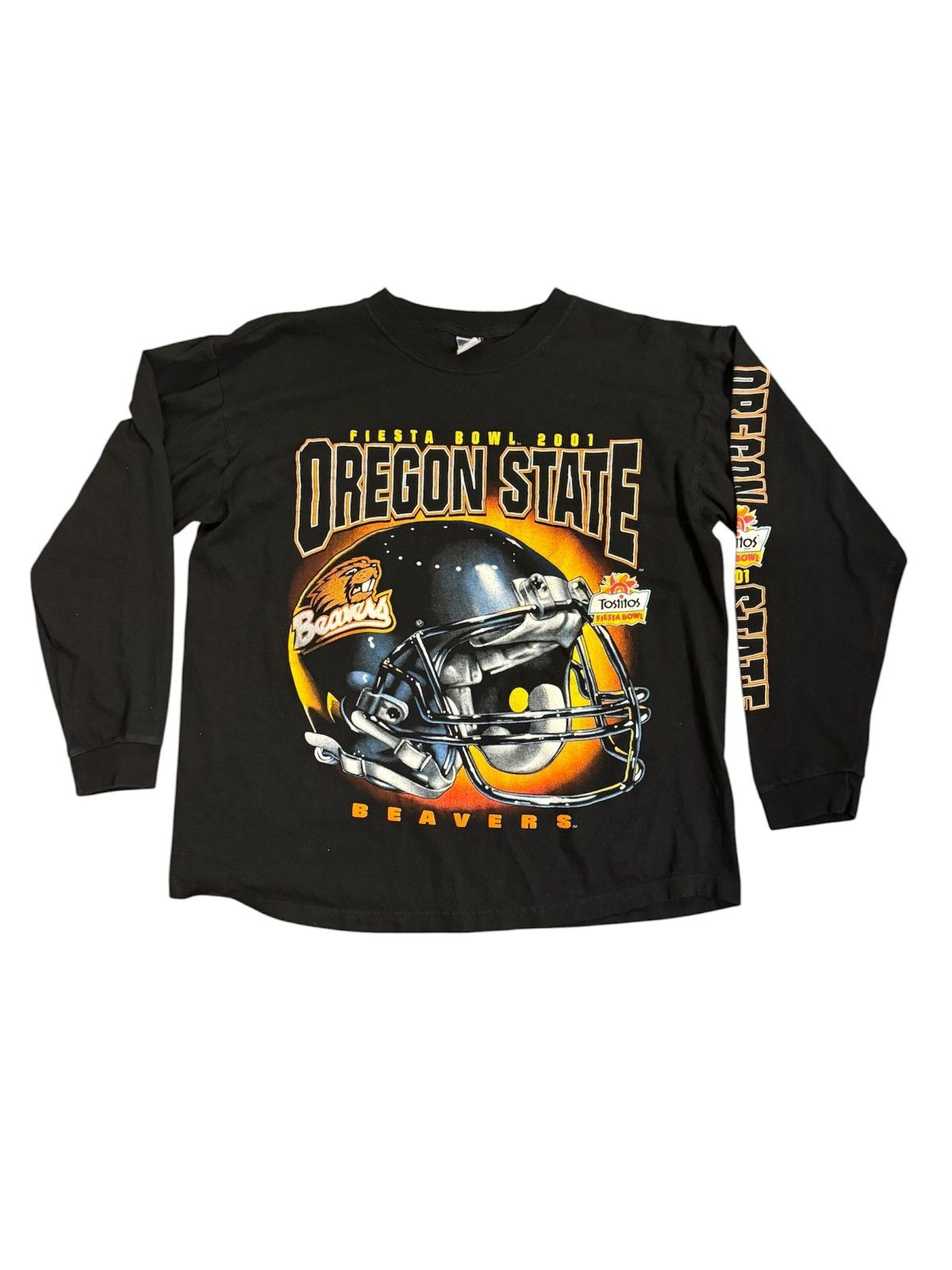 Vintage 2001 Oregon State Beavers Fiesta Bowl Long Sleeve Tee Size US L / EU 52-54 / 3 - 1 Thumbnail