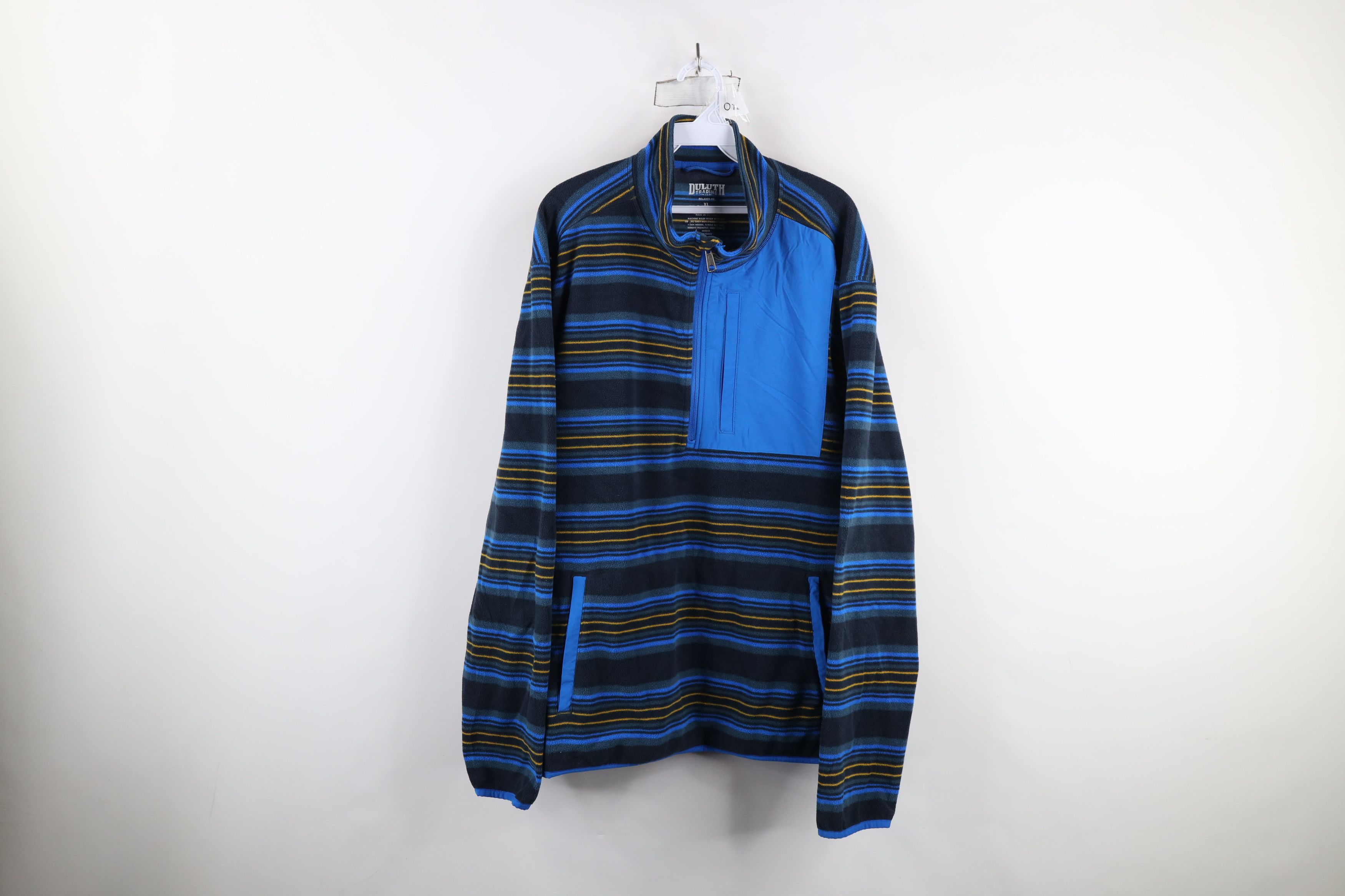 Duluth Trading Company × Vintage Duluth Trading Co Striped Fleece Half Zip Pullover Sweater Size US XL / EU 56 / 4 - 1 Thumbnail