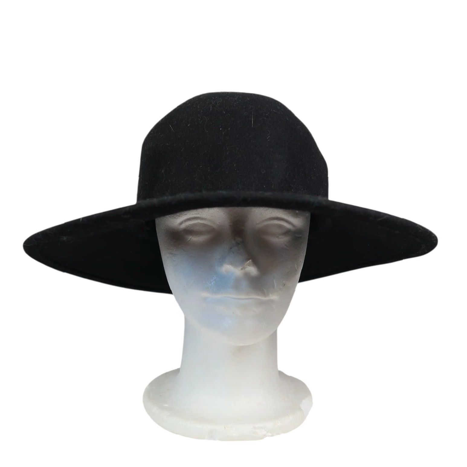 Bdg BDG Urban Outfitters Fedora Hat Black Wool Wide Brim Round Top Floppy Hat Women One Size Boho Size ONE SIZE - 2 Thumbnail