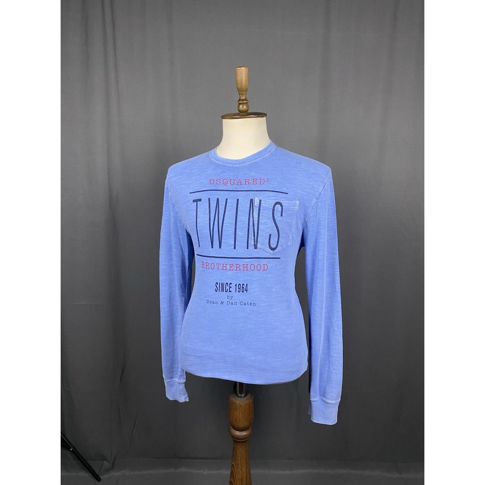 Dsquared2 Dsquared2 Big Logo Men's Blue Crewneck Sweater Size L Size US L / EU 52-54 / 3 - 2 Thumbnail