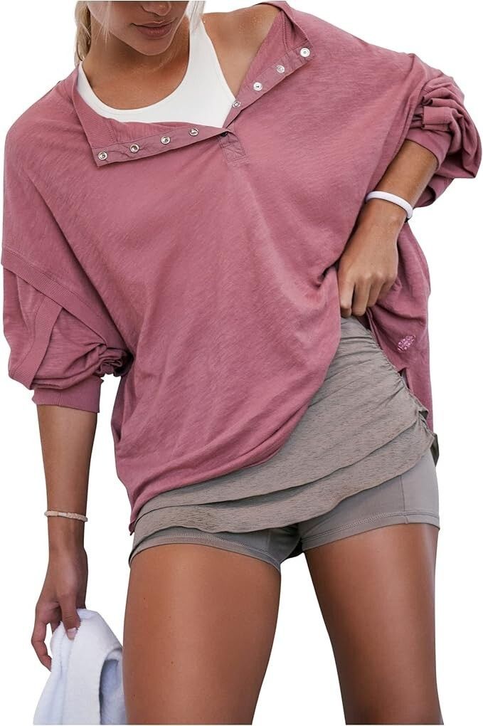 Free People Free People One Up Long Sleeve Top Mauve Merlot ( M ) Size XL / US 12-14 / IT 48-50 - 1 Thumbnail