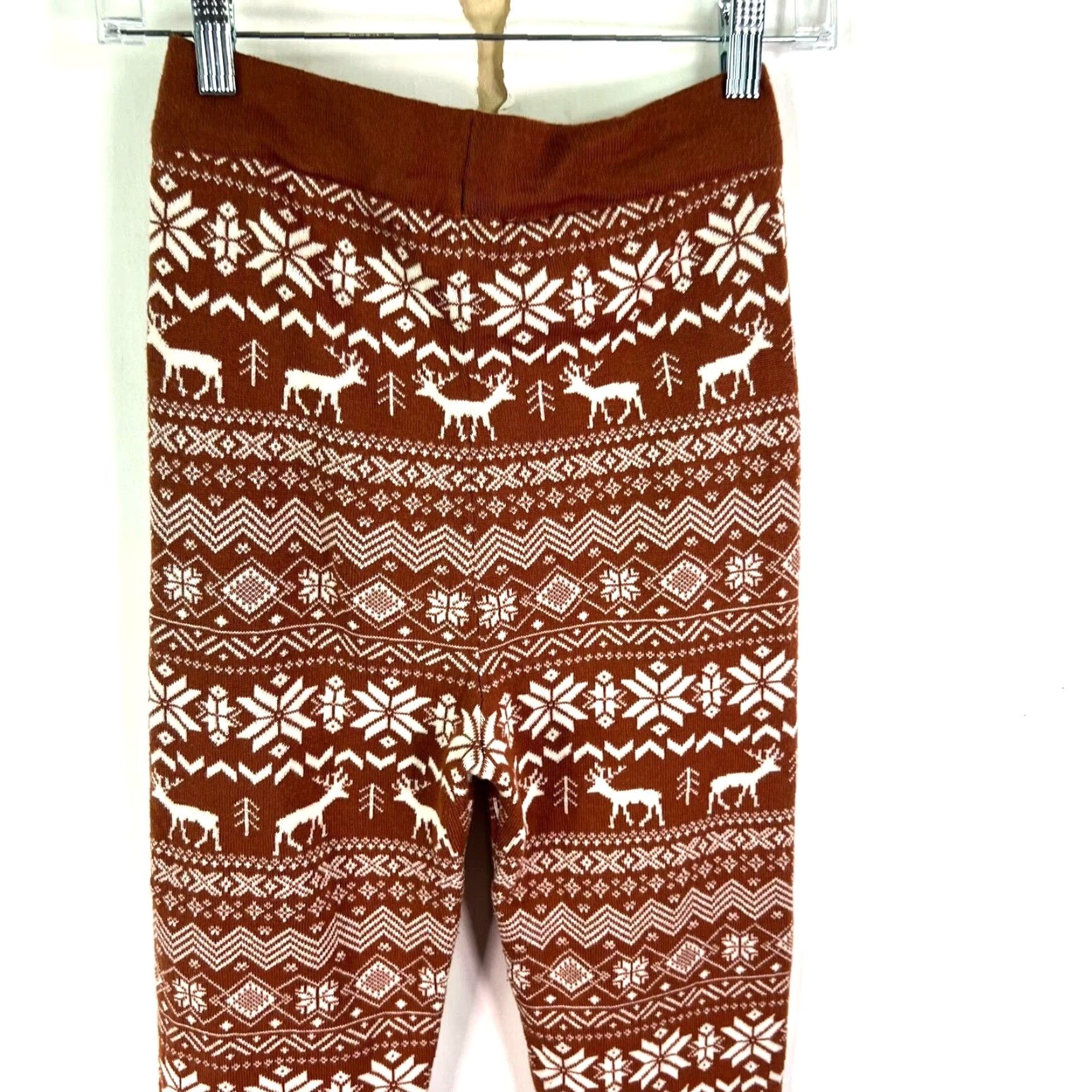Forever 21 FOREVER 21 Pants Women S Brown 26X30 Lounge Sleepwear Christmas Tree Reindeer Knit Flat Front Pull On 30" Inseam High Rise Womens Size 28" / US 6 / IT 42 - 4 Thumbnail
