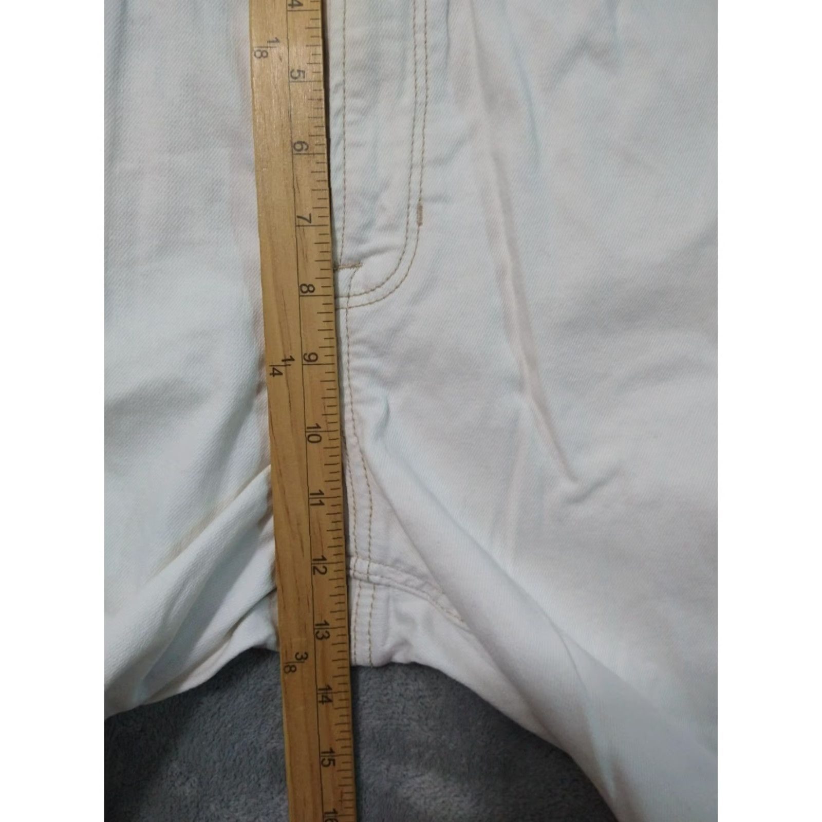 Vintage American Eagle Jeans Women 6 White Denim Curvy Mom Stretch Distressed Festival 90s City Retro Womens Size 28" / US 6 / IT 42 - 4 Thumbnail