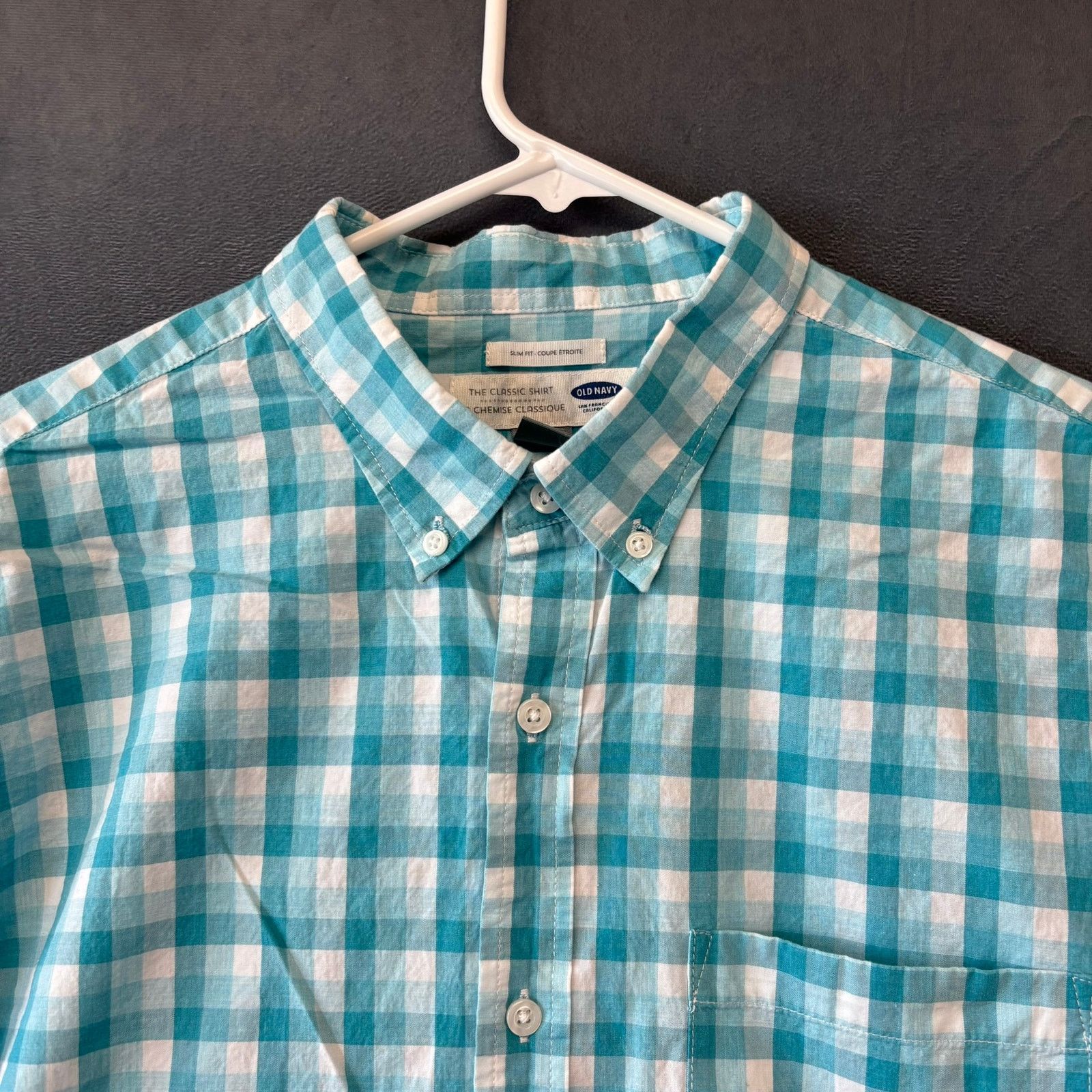 Old Navy Old Navy Gingham Plaid Shirt Button Down XXL Slim Fit Size US XXL / EU 58 / 5 - 4 Thumbnail