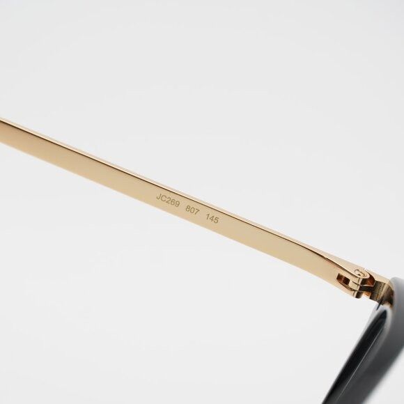Jimmy Choo Jimmy Choo JC269 0807 00 Eyeglasses Black 54mm Square Frame Size ONE SIZE - 7 Thumbnail