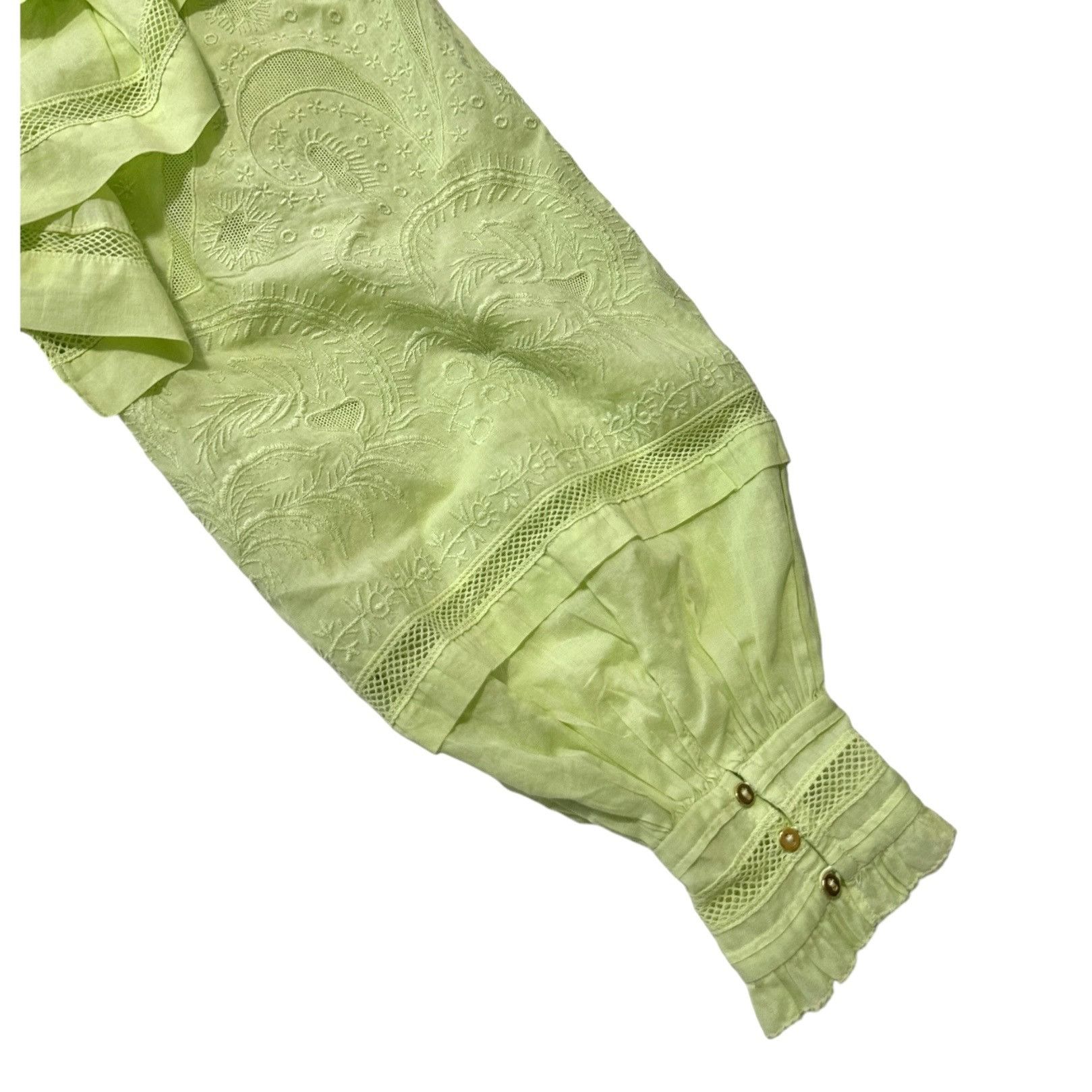 Ulla Johnson Ulla Johnson Annetta Blouse in Pistachio, Size 2, New with Size XS / US 0-2 / IT 36-38 - 11 Thumbnail