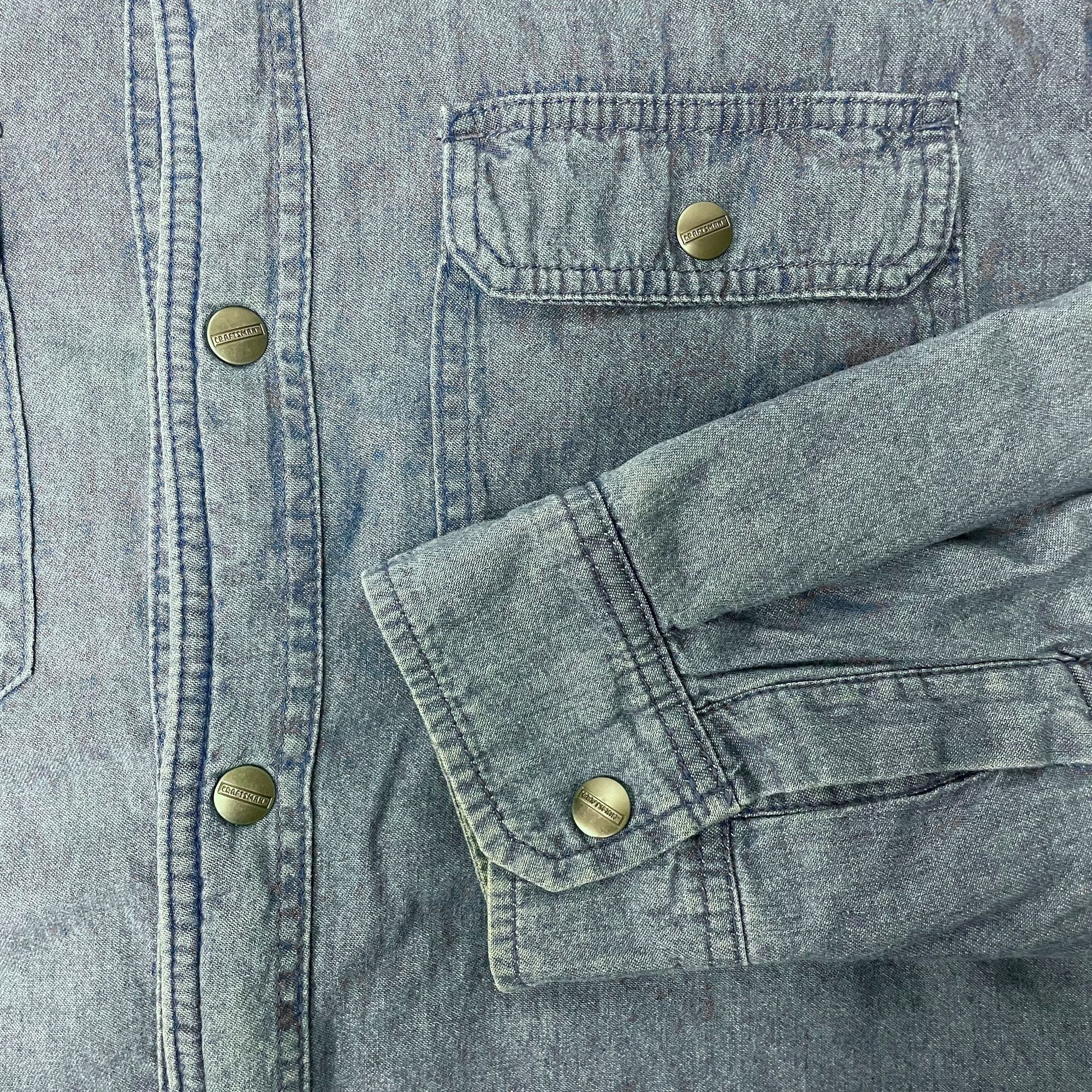 Craftsman Vtg Craftsman Blue Jean Mechanic Shop FLEECE LINED Jacket Size US XL / EU 56 / 4 - 5 Thumbnail