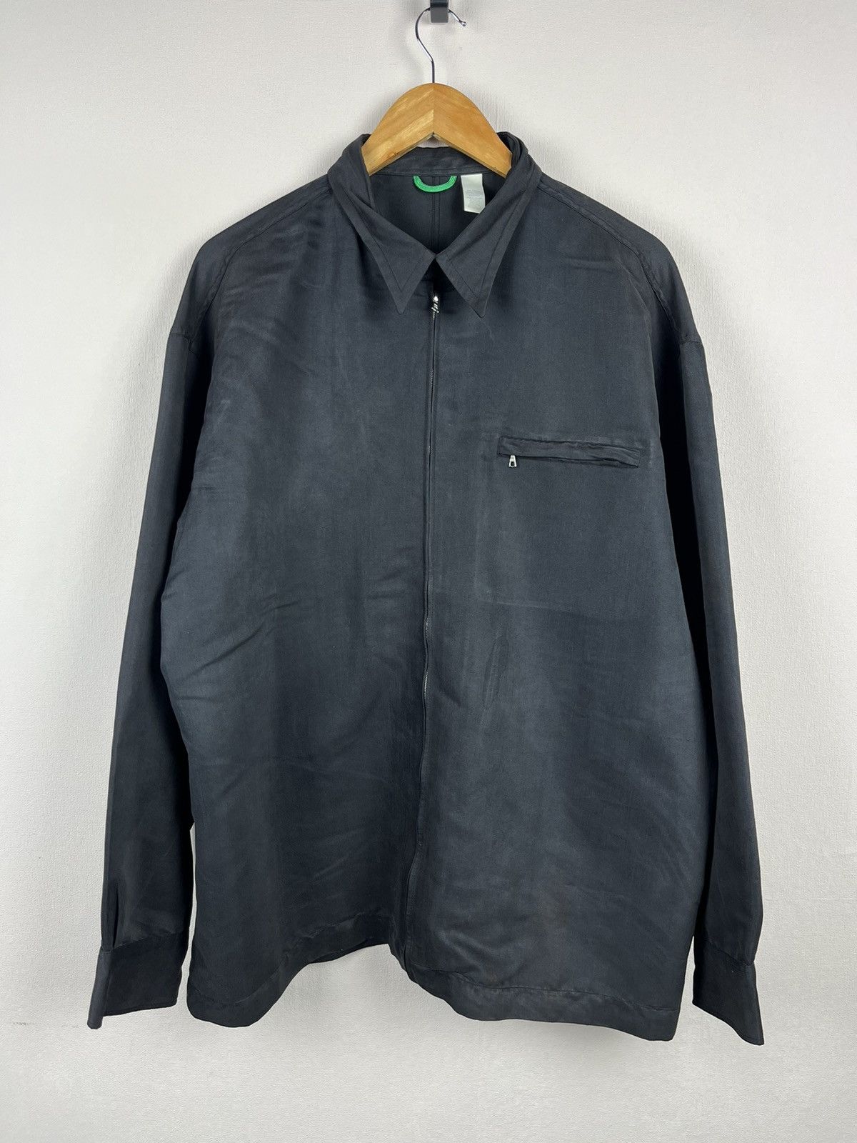 Paul Smith Paul Smith PS Zip Collared Zip Jacket Gray Viscose Blend XL Size US XL / EU 56 / 4 - 2 Thumbnail