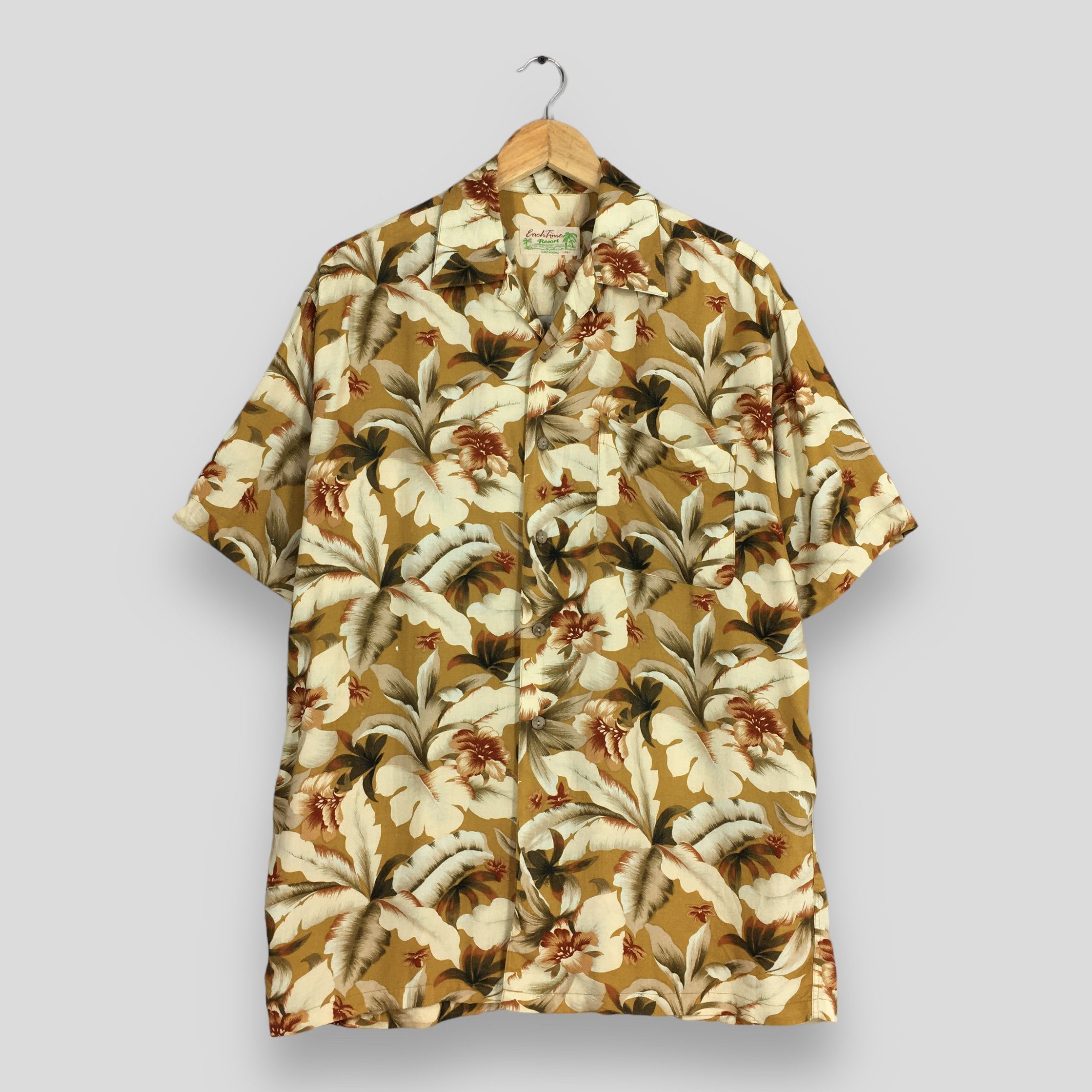 Vintage Hawaiian Hibiscus Flower Tropical Hawaii Shirt Medium Size US M / EU 48-50 / 2 - 1 Thumbnail