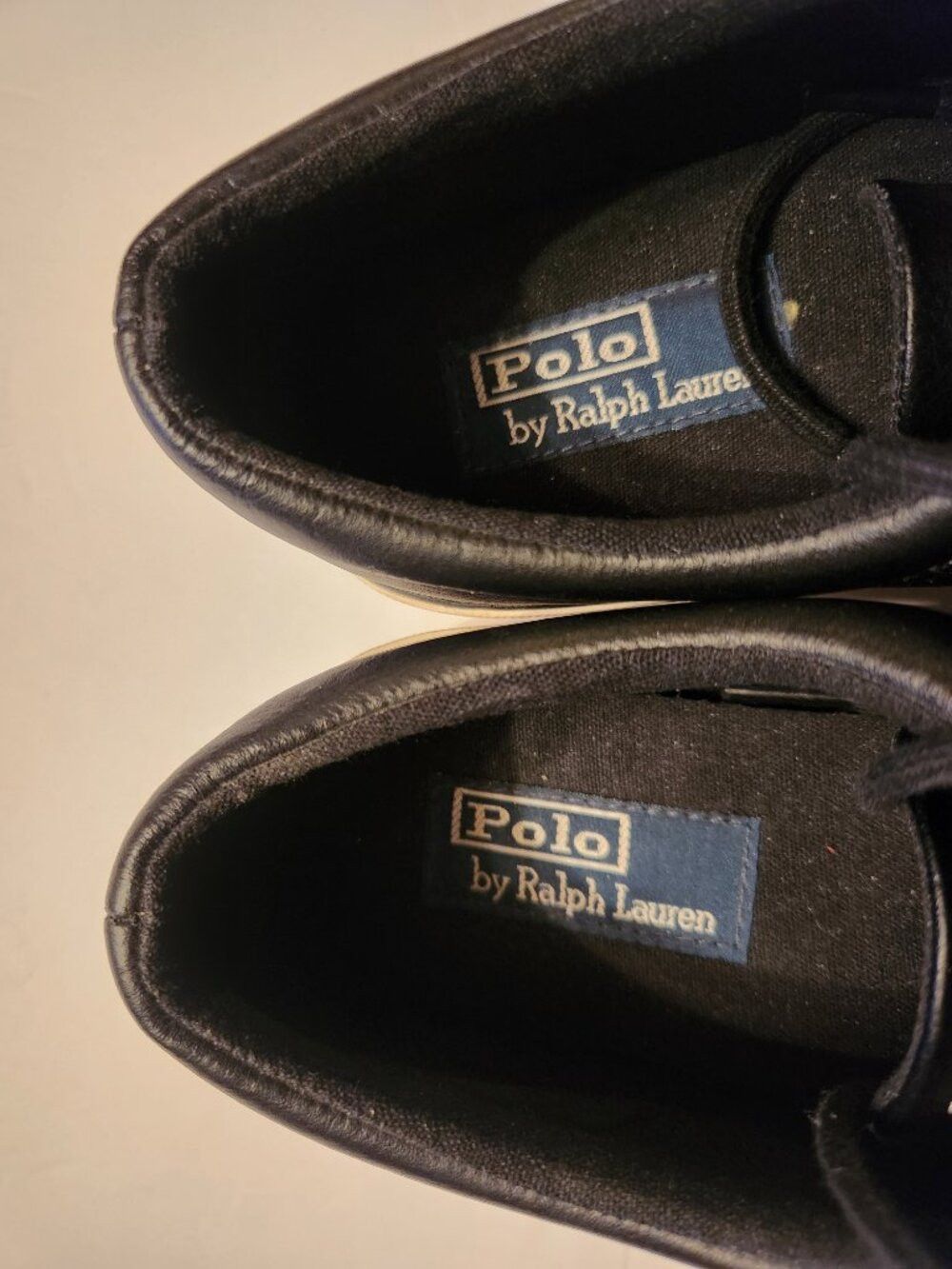 Polo Ralph Lauren polo Ralph Lauren men's black leather fashion sneakers 10D Size US 10 / EU 43 - 3 Thumbnail