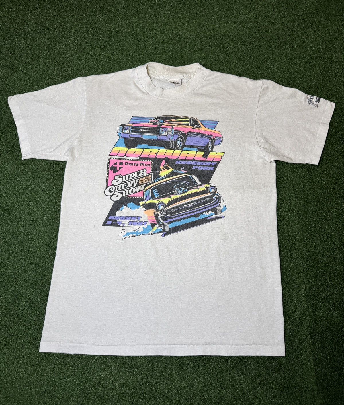 Anvil × Vintage Vintage 90s Super Chevy Show Magazine Norwalk Park T Shirt Size US M / EU 48-50 / 2 - 1 Thumbnail