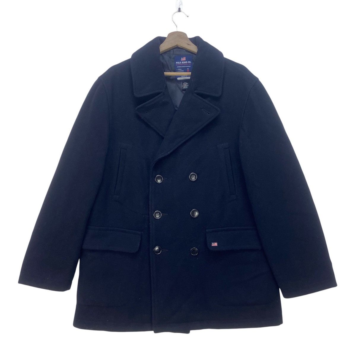 Ralph Lauren 🔥90s Polo Jeans Co. Ralph Lauren Double Breasted Wool Coat Size US M / EU 48-50 / 2 - 1 Thumbnail