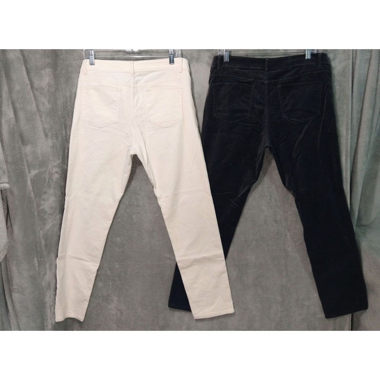 J. Jill J Jill Pants Womens 10 Velvet Straight Leg Mid Rise 5 Pocket Stretch Lot of 2 Size 32" / US 10 / IT 46 - 2 Thumbnail