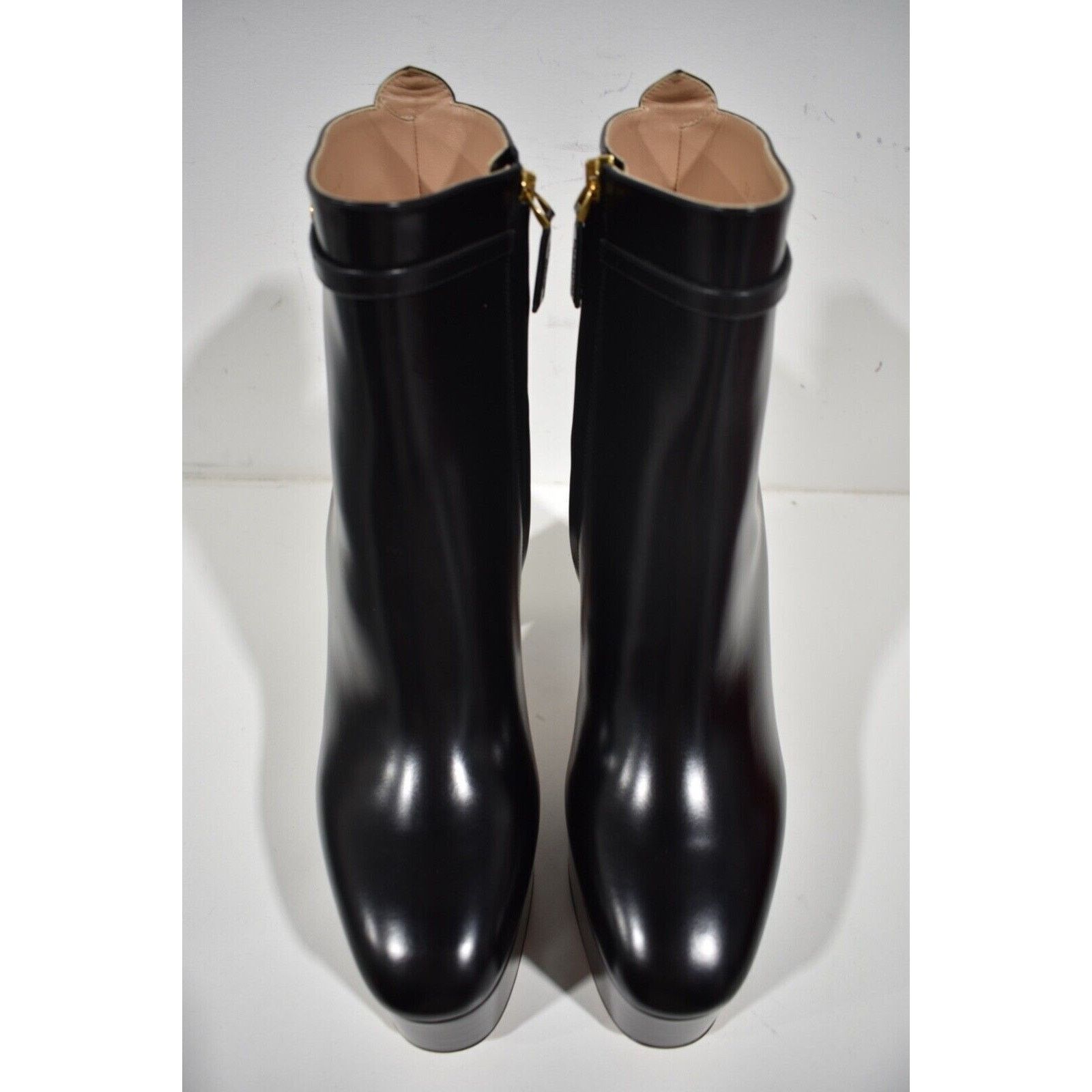 Valentino Valentino Tan-go 120 Black Leather Short Ankle Block Heel Size US 11.5 / IT 41.5 - 7 Thumbnail