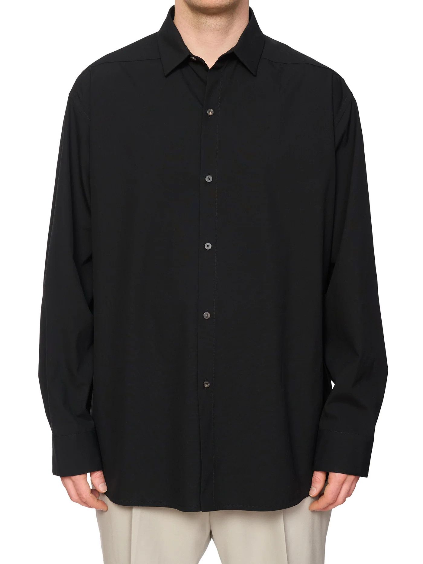 Fear of God FEAR OF GOD Eternal Black Cotton Virgin Wool-Elastane Shirt Size US L / EU 52-54 / 3 - 1 Thumbnail