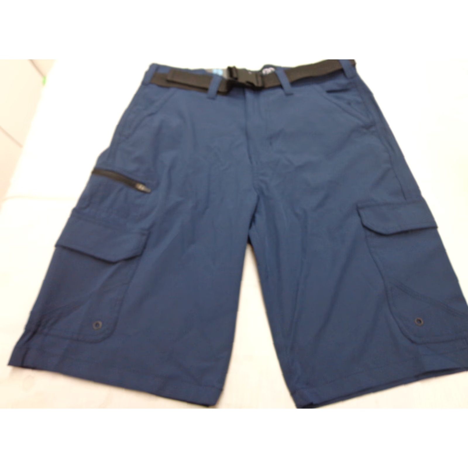 Vintage IRON CO. Hybrid Shorts Belted Varsity Blue Size 29 NEW Men's Regular Blue Belted Hybrid Shorts IRON CO. Size US 29 - 5 Thumbnail