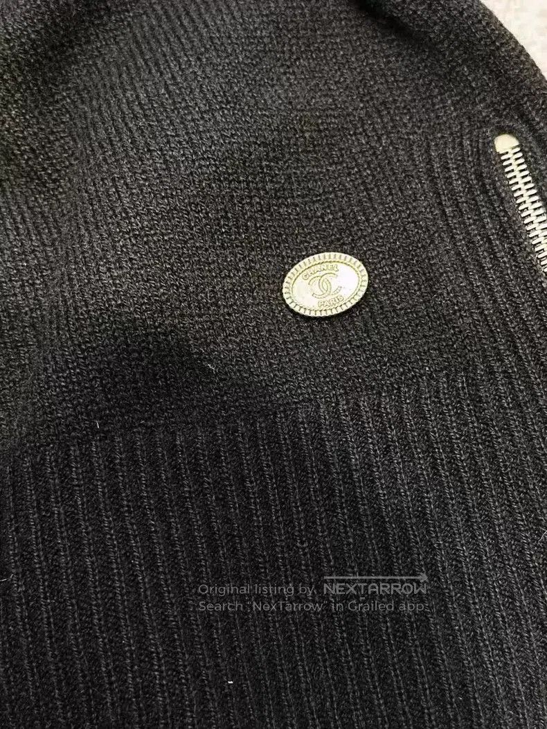 Chanel Chanel 16K black strap cashmere long-sleeved knitted dress Size S / US 4 / IT 40 - 4 Thumbnail