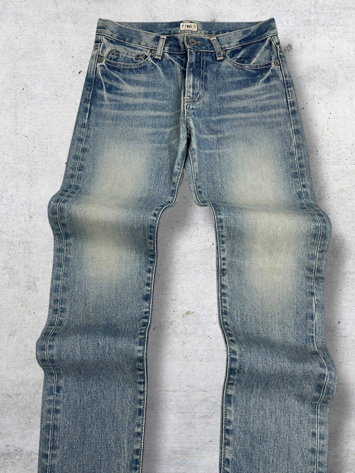 Japanese Brand VINTAGE JAPAN OG BLU BLUE 90S DESIGNER BLUE WASHED DENIM Size US 27 - 4 Thumbnail