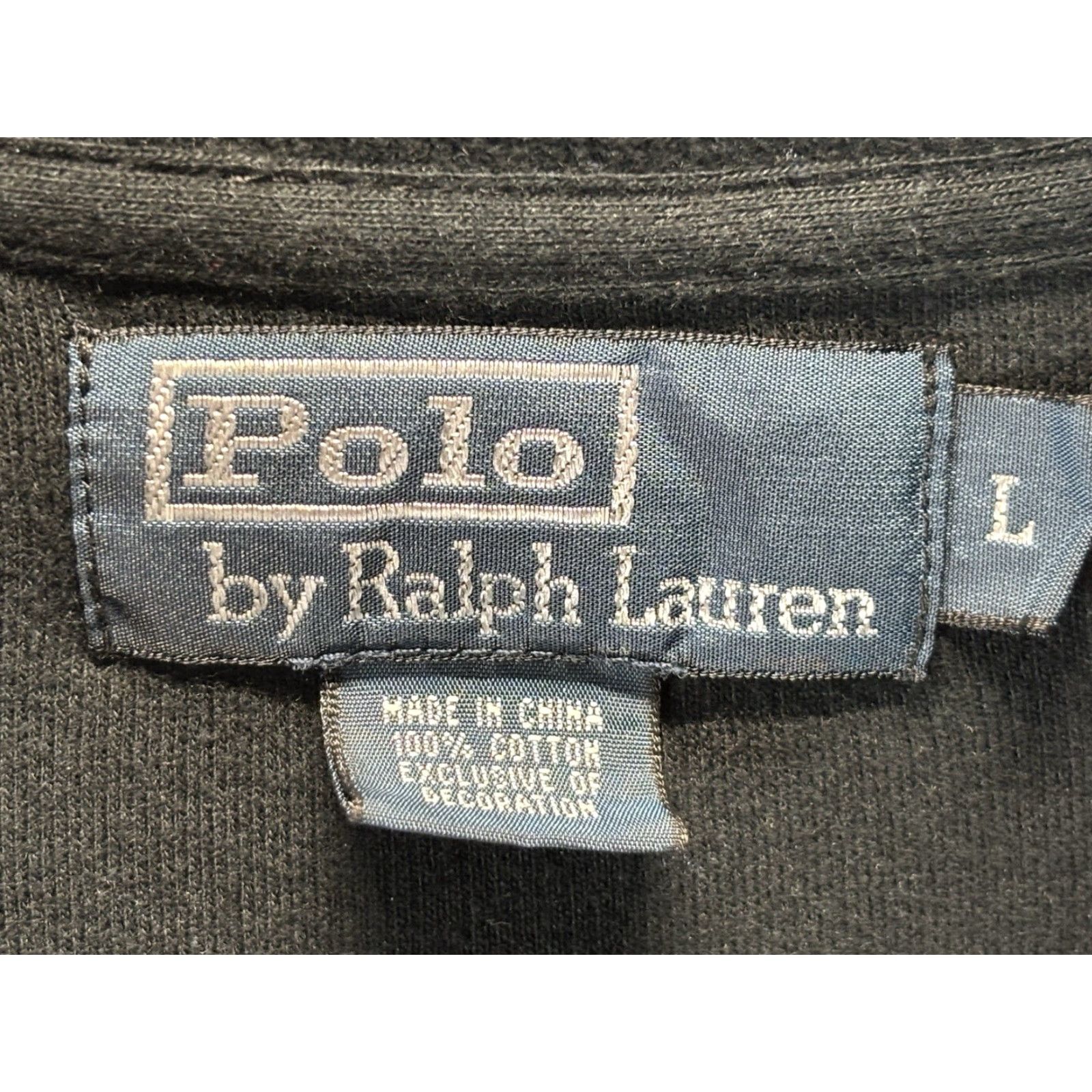 Polo Ralph Lauren VINTAGE Polo Ralph Lauren Mens Sweater Large Black 1/4 Zip Knit Cotton Y2K red pony Size US L / EU 52-54 / 3 - 6 Thumbnail