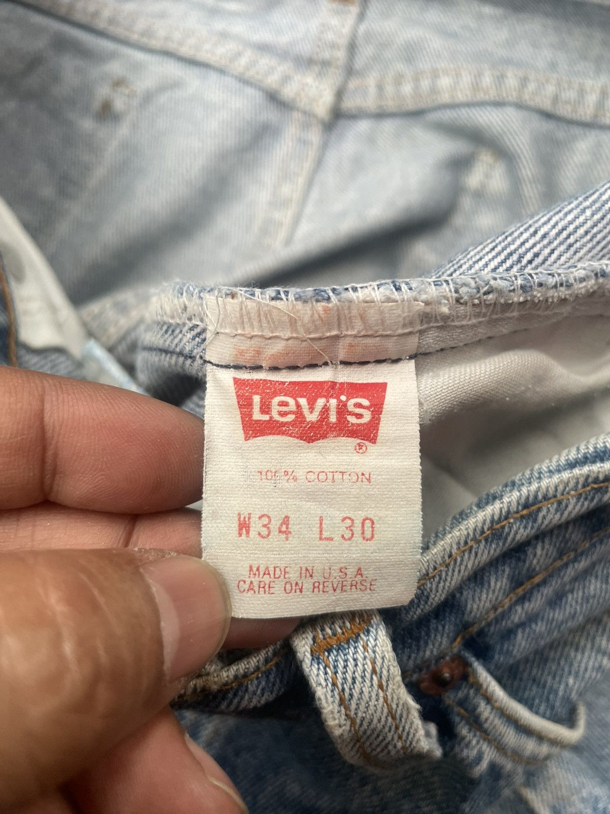 Levi's Vintage 1989 Levis 505 Orange Tab USA Size US 33 - 20 Thumbnail