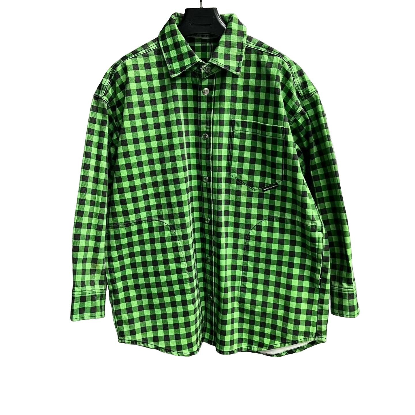Alexander Wang Alexander Wang Green Checked Flannel Shirt XS Size US XS / EU 42 / 0 - 1 Thumbnail