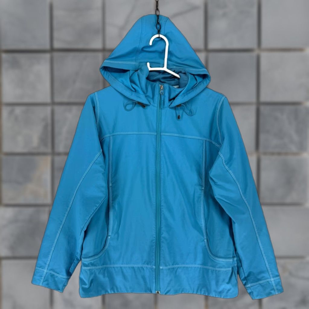 Marmot Marmot Womens XL Teal Blue Softshell Full Zip Hooded Jacket P8585-1-CM Contrast Size XL / US 12-14 / IT 48-50 - 1 Thumbnail