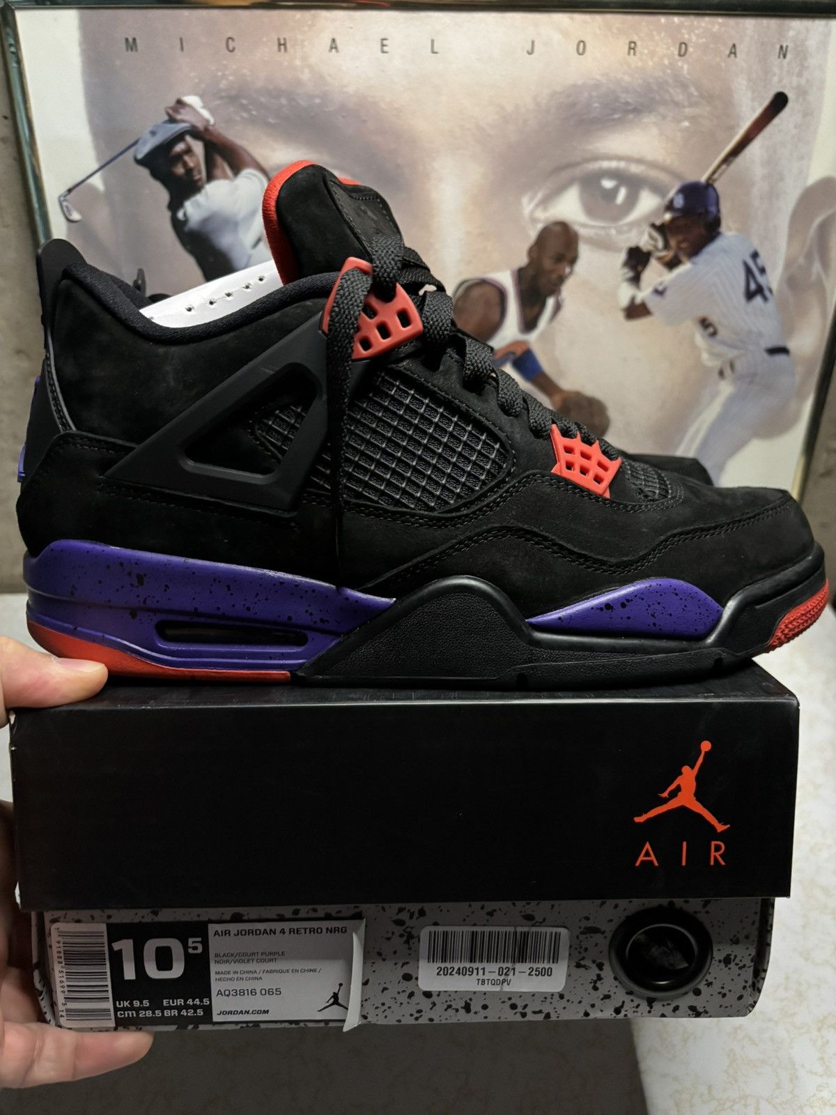 Jordan Brand Air Jordan 4 Retro Raptor Size US 10.5 / EU 43-44 - 1 Thumbnail