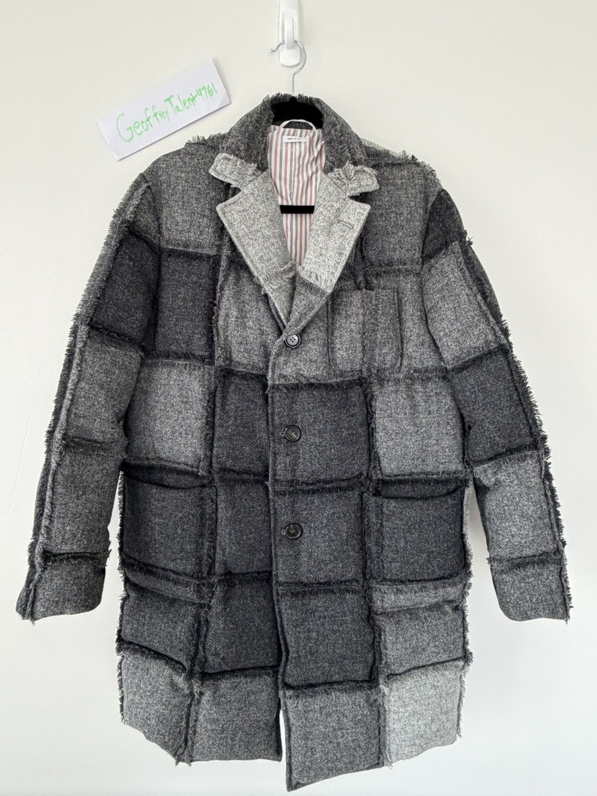 Thom Browne Thom Browne Patchwork Quilted Wool Coat (Size 1 Fits EU 48) Size US S / EU 44-46 / 1 - 1 Thumbnail